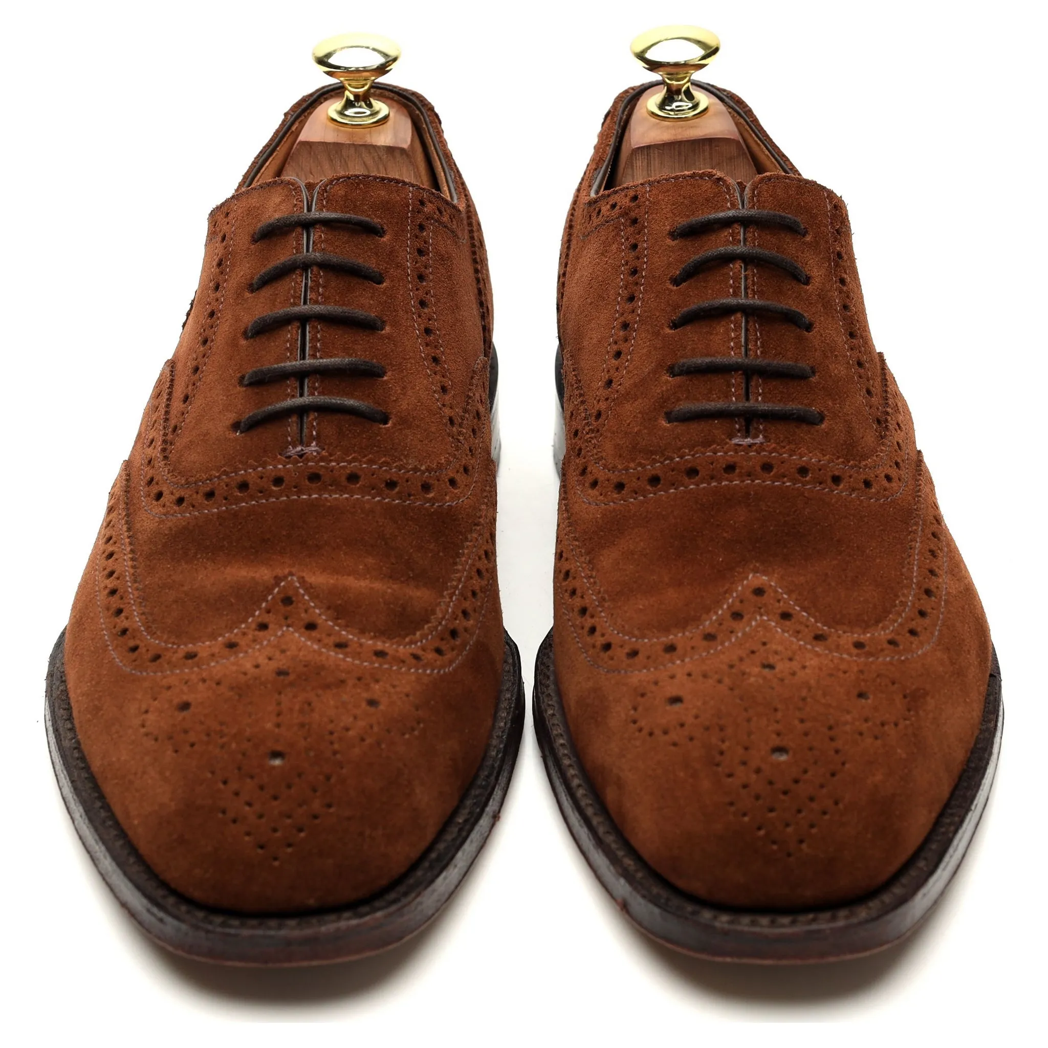 1880 'Buckingham' Brown Suede Oxford Brogues UK 7 F