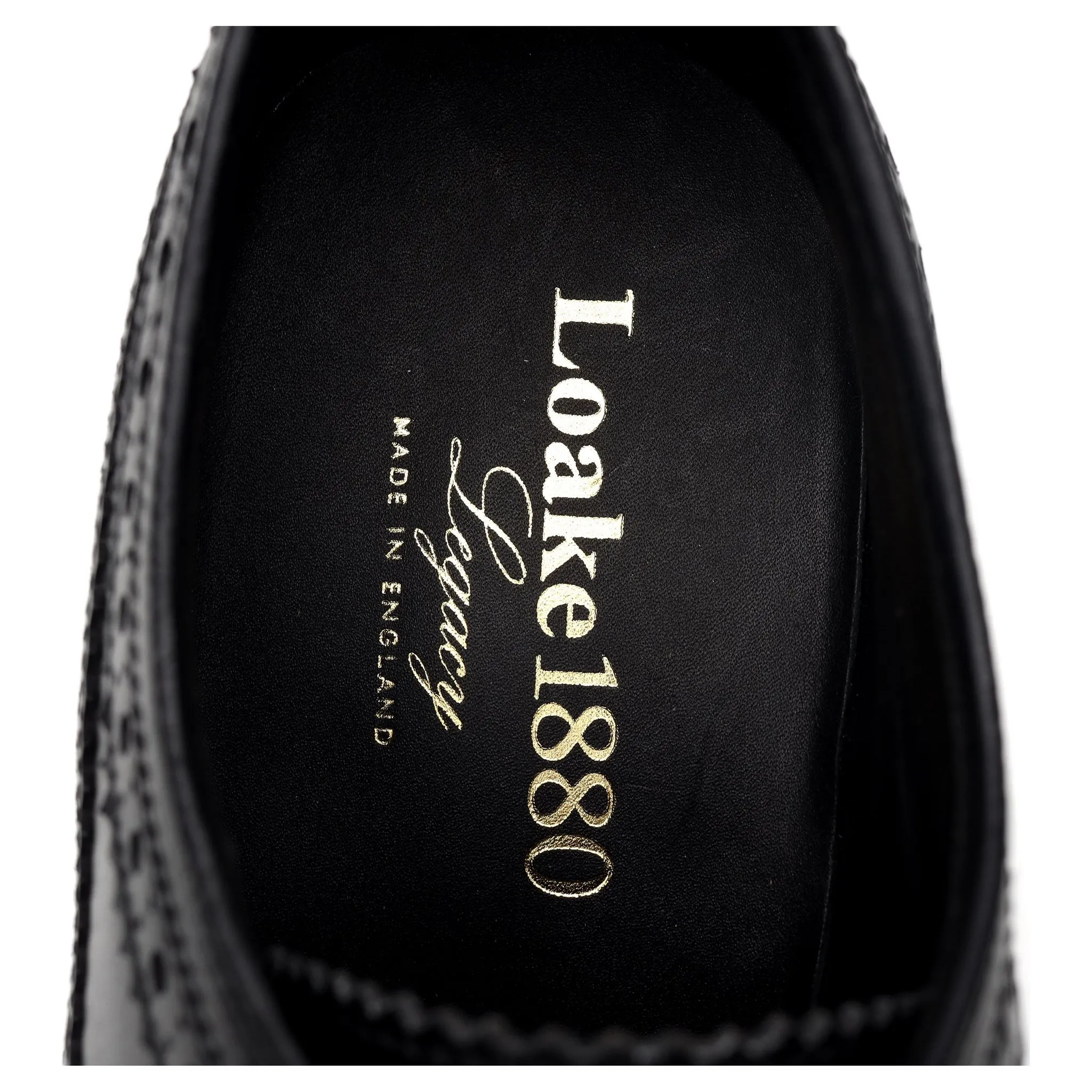 1880 Legacy 'Birkdale' Black Leather Derby Brogues UK 8.5 F