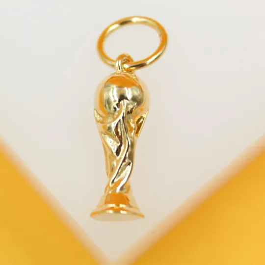 18k Gold Filled Trophy Pendant Charm