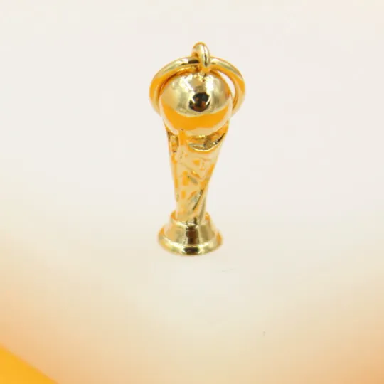 18k Gold Filled Trophy Pendant Charm