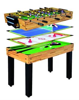 4ft 4-in-1 Soccer Table Tennis Ice Hockey Pool Game Football Foosball Kids Adult