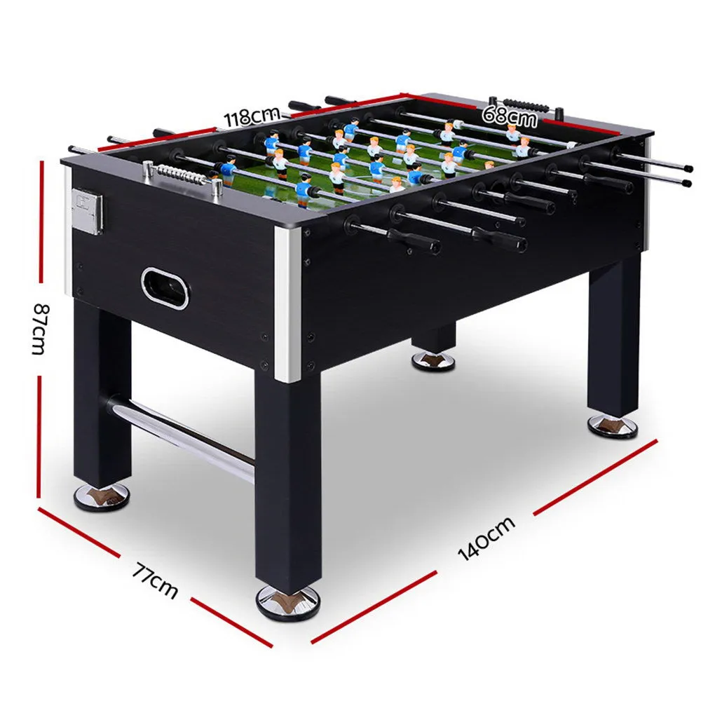 5FT MDF Soccer Table Foosball Game Anti-Slip Handles - Black