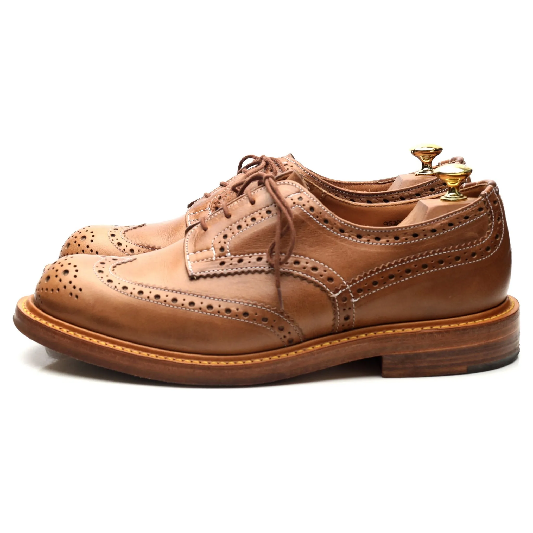 '8241' Brown Leather Derby Brogues UK 8.5