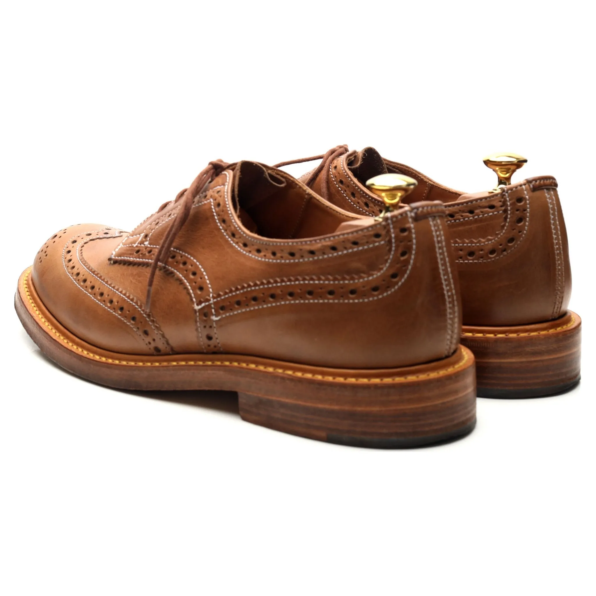 '8241' Brown Leather Derby Brogues UK 8.5