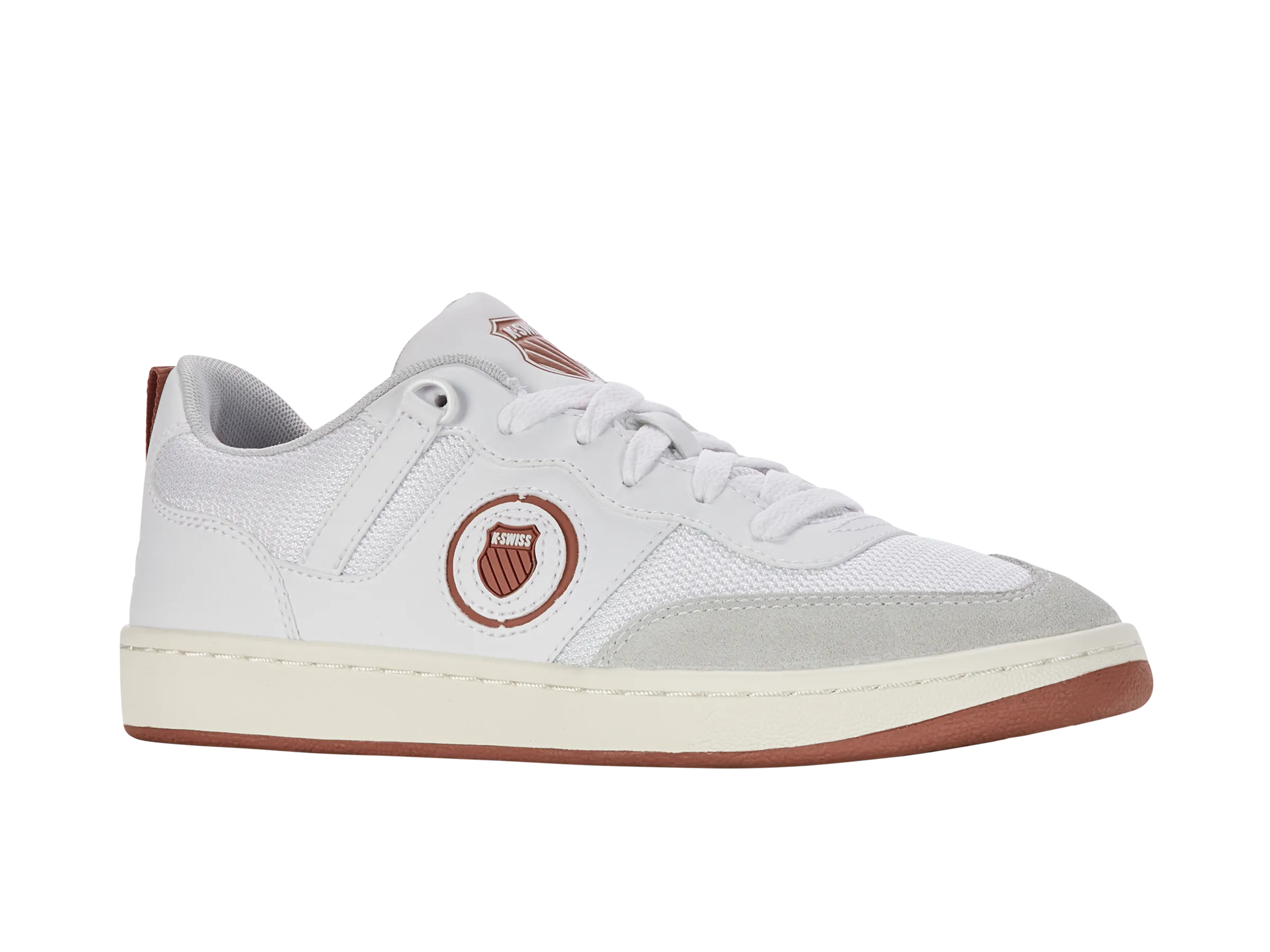 99075-962-M | K-VARSITY | WHITE/LIGHT MAHOGANY