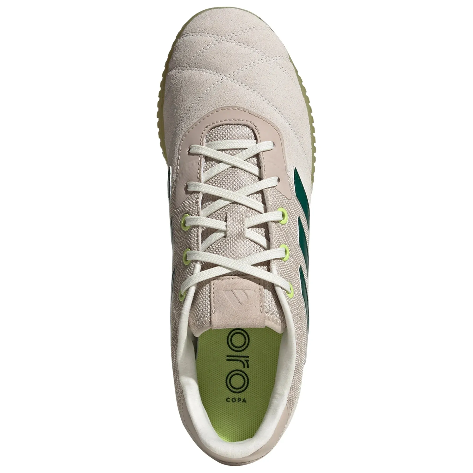 adidas Copa Gloro IN Indoor Soccer Shoe - Off White/Collegiate Green/Pulse Lime