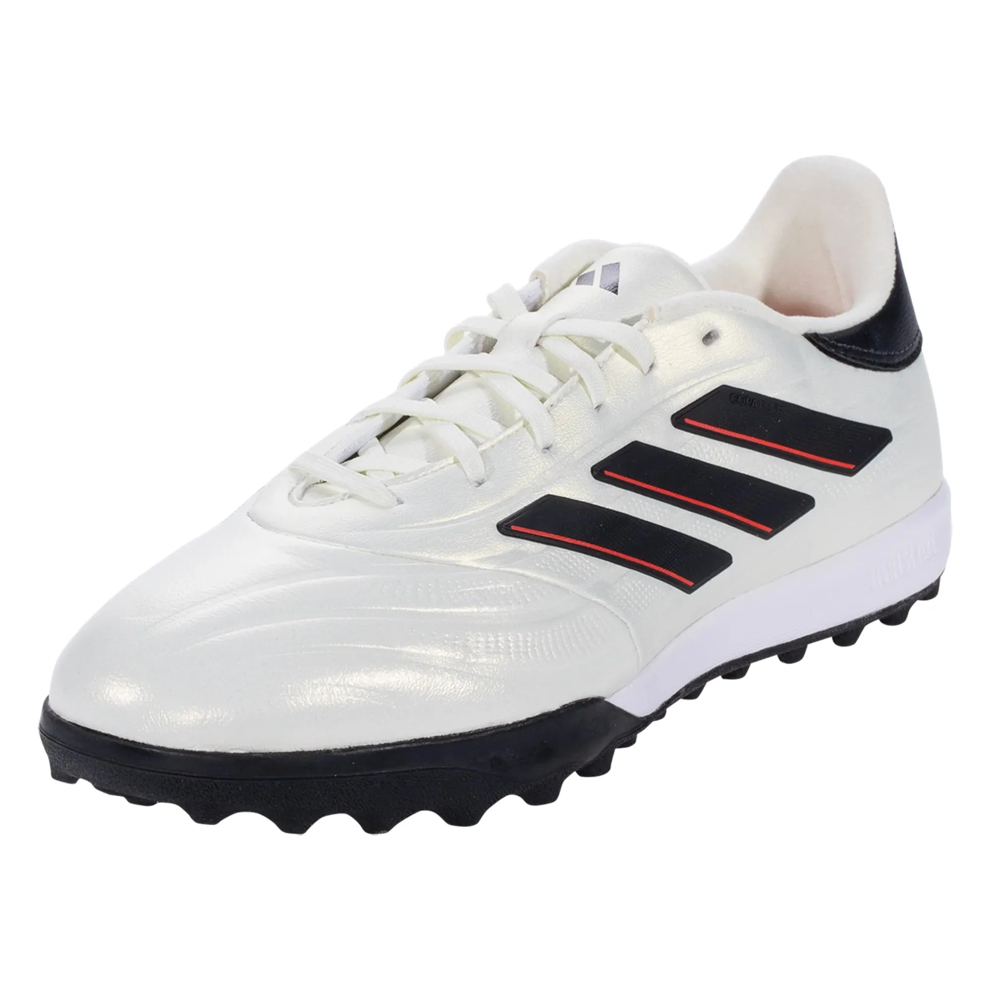 adidas Copa Pure 2 League TF Turf Soccer Cleat - Ivory/Core Black/Solar Red