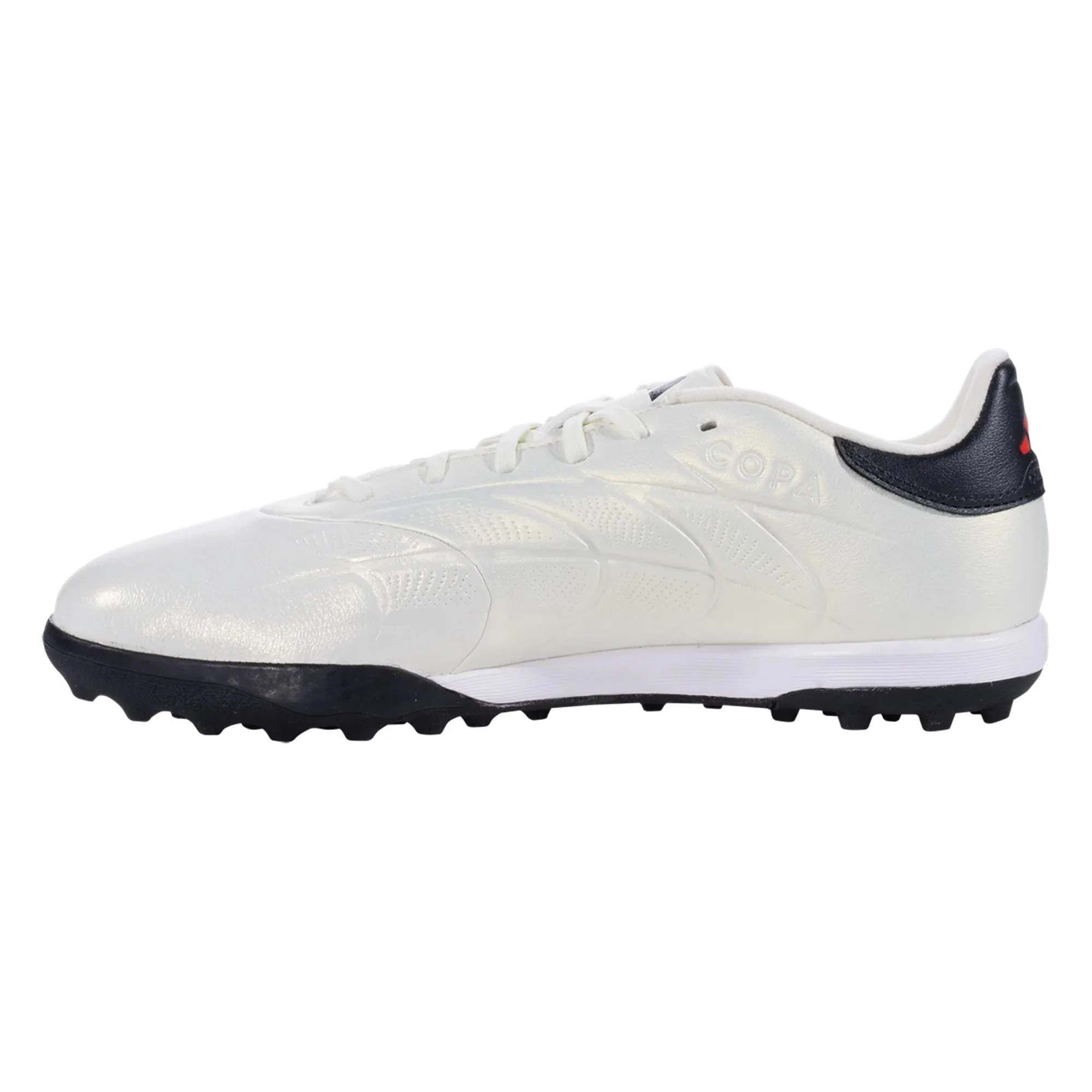 adidas Copa Pure 2 League TF Turf Soccer Cleat - Ivory/Core Black/Solar Red