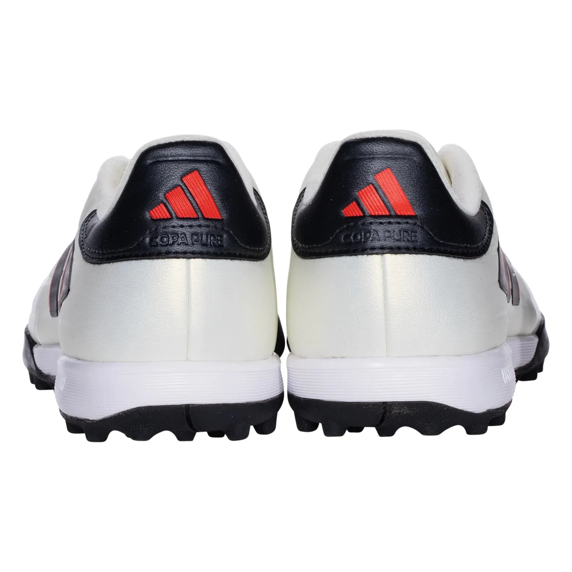 adidas Copa Pure 2 League TF Turf Soccer Cleat - Ivory/Core Black/Solar Red