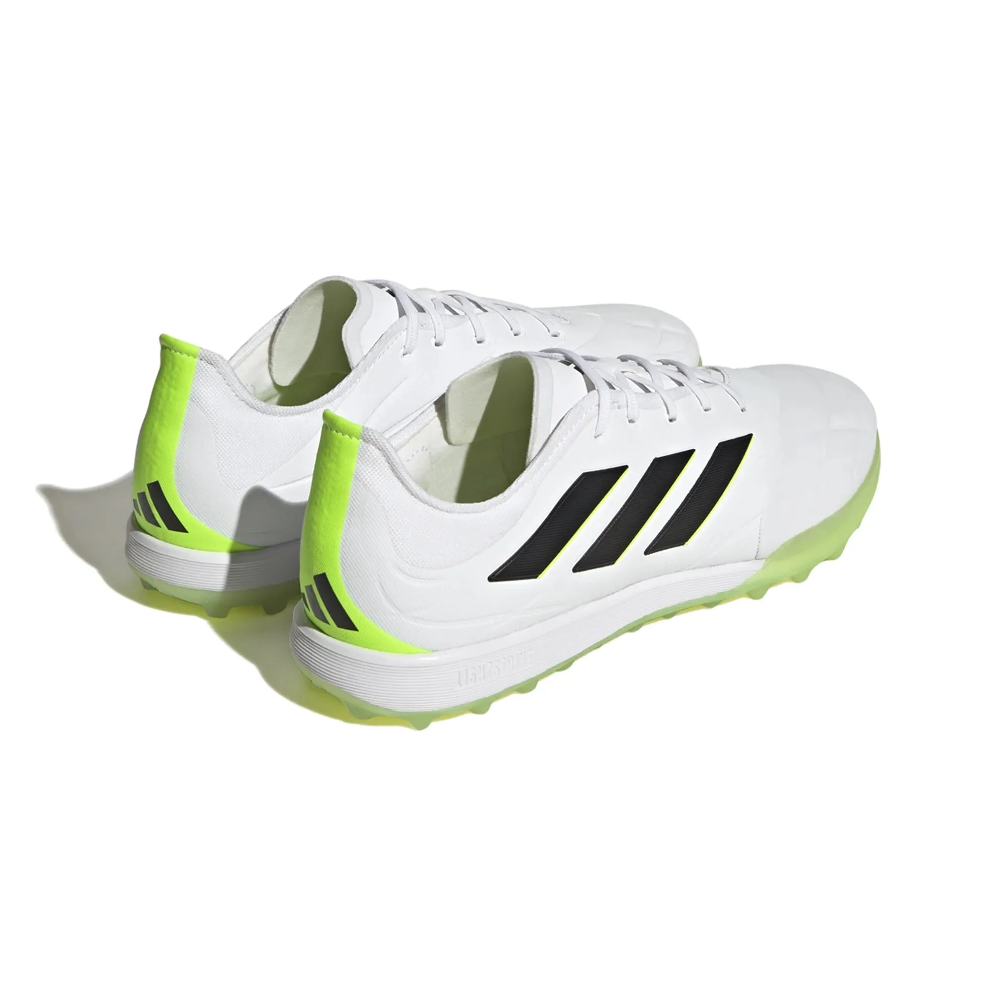 adidas Copa Pure.1 TF Turf Soccer Cleat - White/Core Black/Lucid Lemon