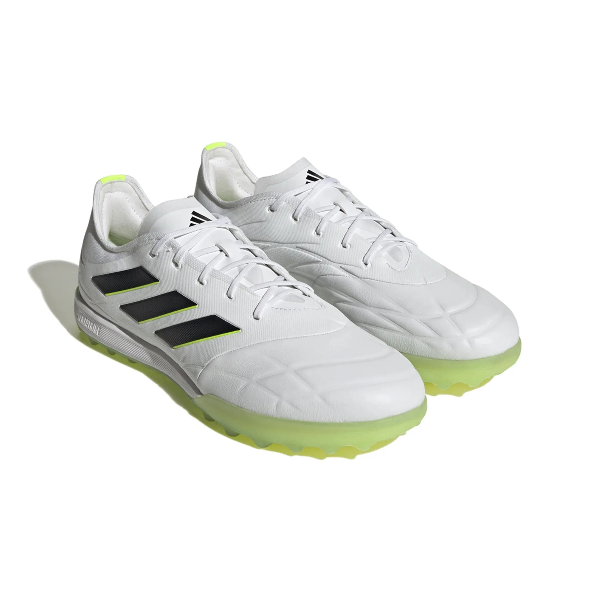 adidas Copa Pure.1 TF Turf Soccer Cleat - White/Core Black/Lucid Lemon