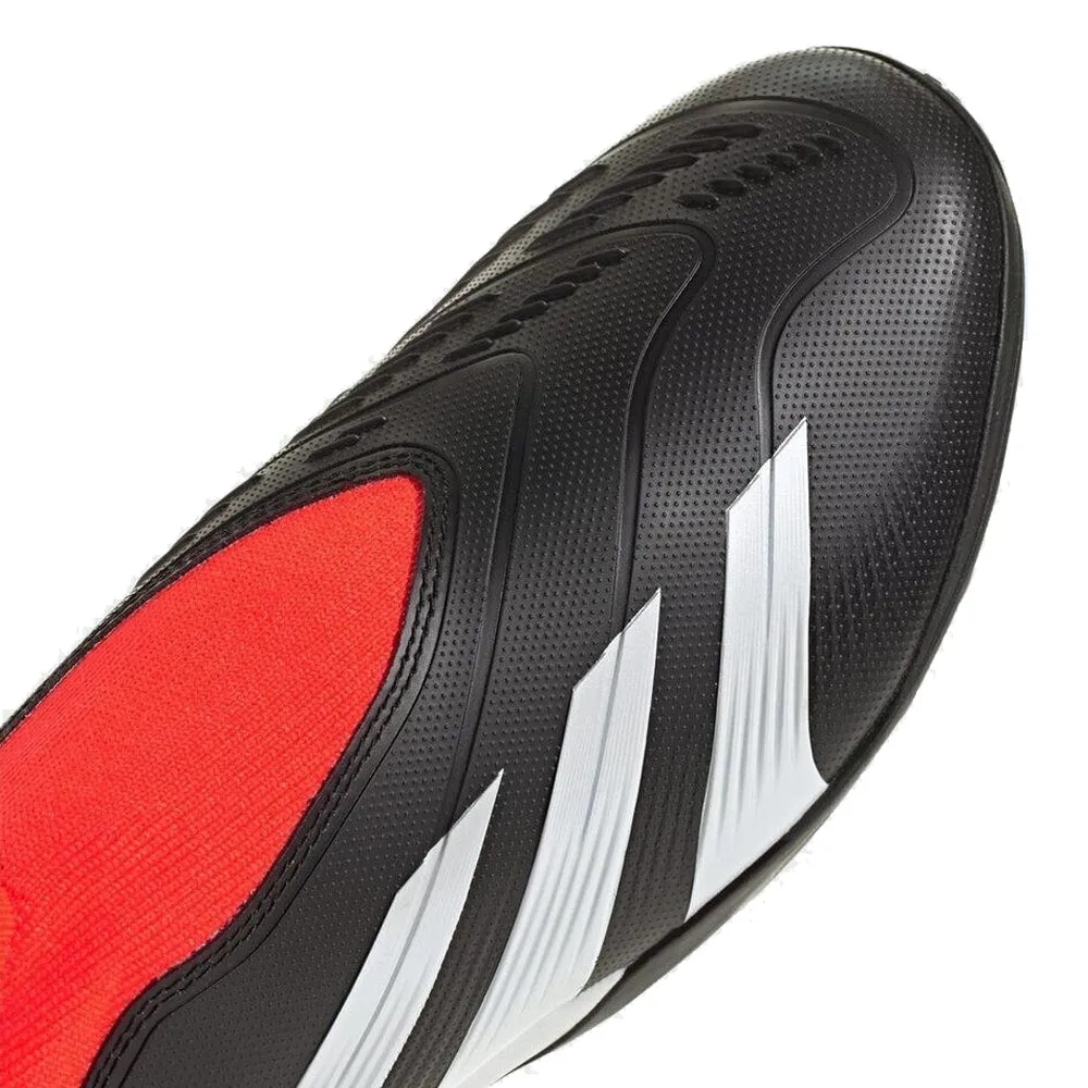 adidas Predator League Laceless TF Turf Soccer Shoes (Core Black/White/Solar Red)