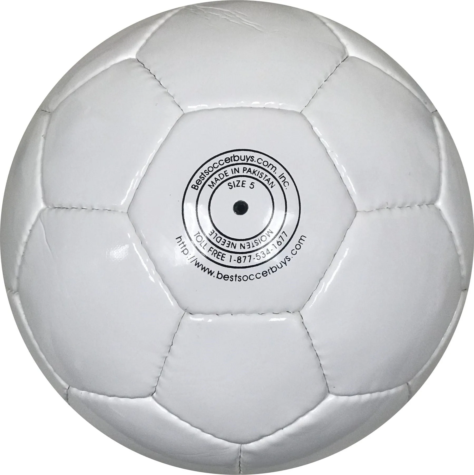 All White Soccer Ball Size 5 Promo Ball Plain