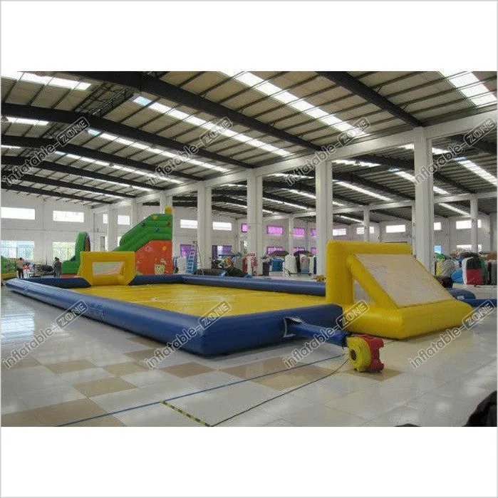 Amusment Park Inflatable Soccer Playground Bright Colour Giant Inflatable Football Pitch For Adult