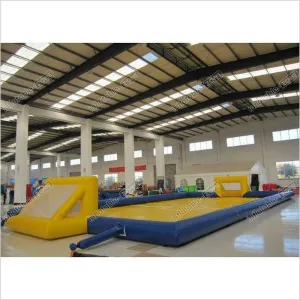 Amusment Park Inflatable Soccer Playground Bright Colour Giant Inflatable Football Pitch For Adult