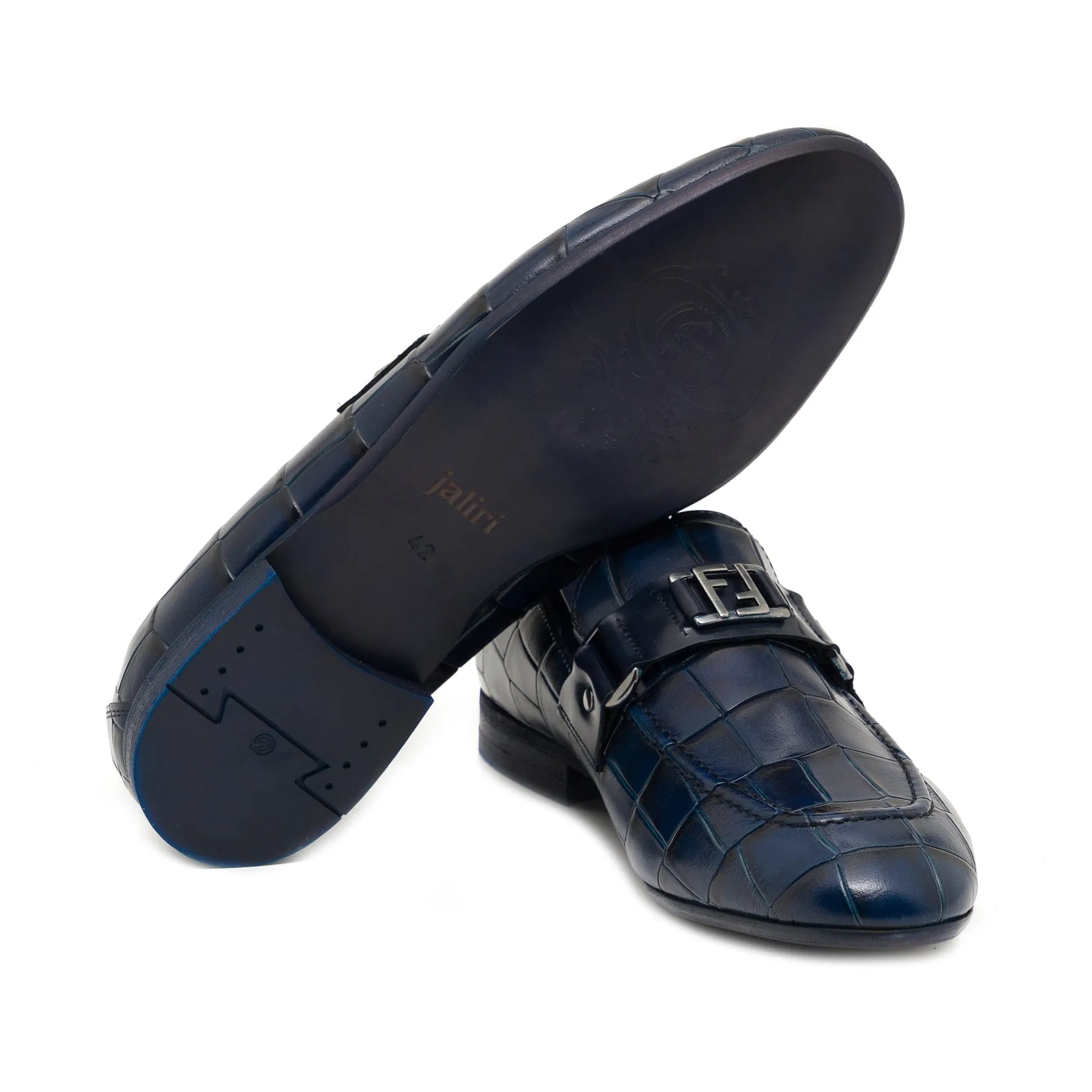 Anaconda Navy Blue Loafer