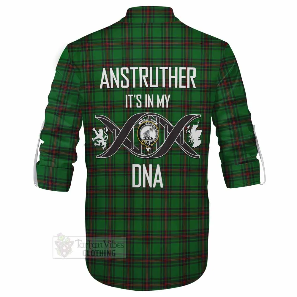 Anstruther Tartan Ghillie Kilt Shirt with Family Crest DNA In Me Style