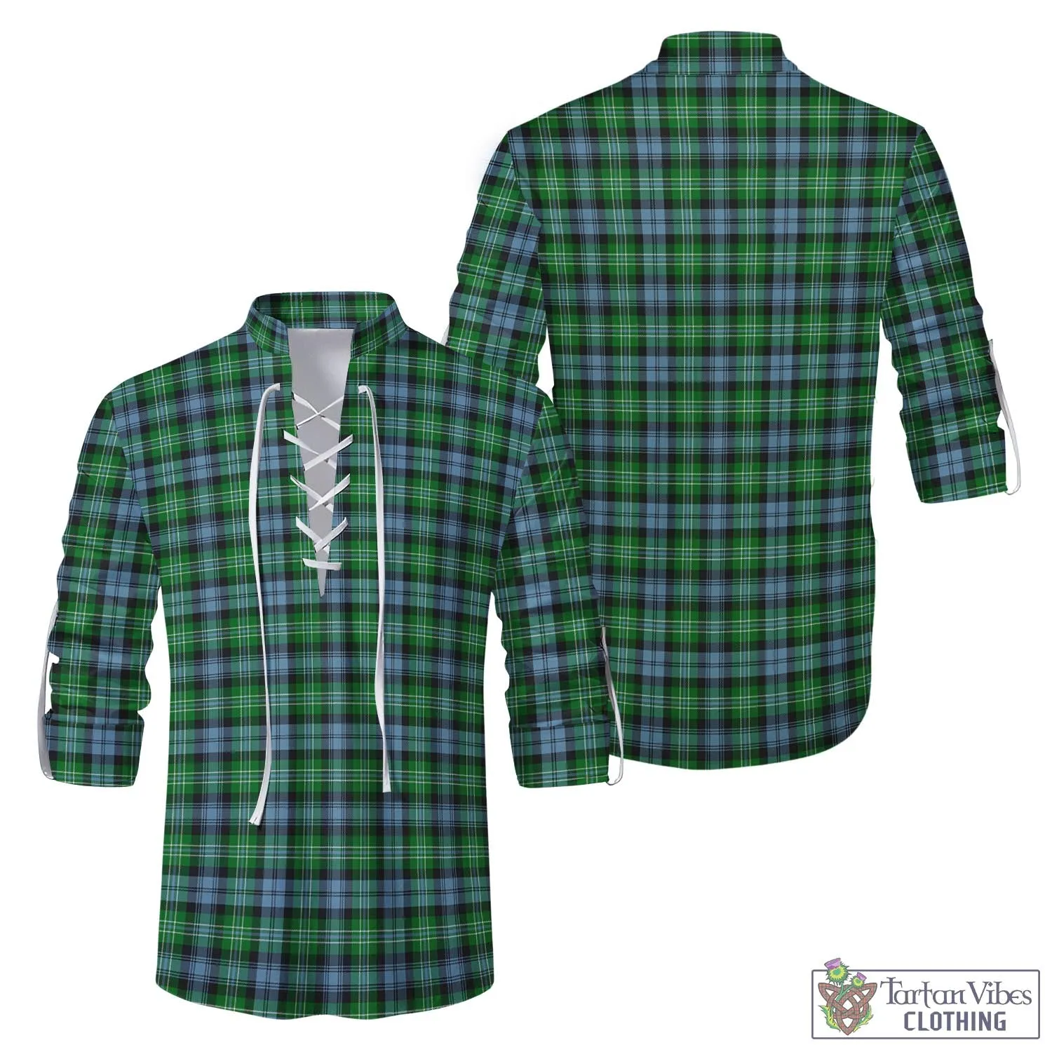 Arbuthnot Ancient Tartan Men's Scottish Traditional Jacobite Ghillie Kilt Shirt