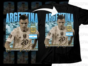 Argentina Giovani Lo Celso Soccer Fan Graphic Soccer Png Digital Download