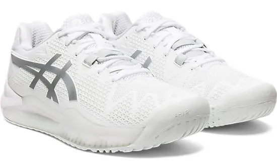 Asics Gel Resolution 8 Women's Tennis Shoes White/Silver