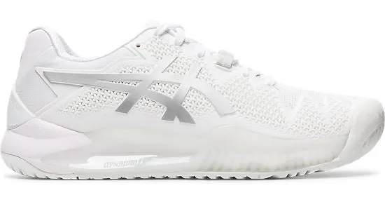 Asics Gel Resolution 8 Women's Tennis Shoes White/Silver