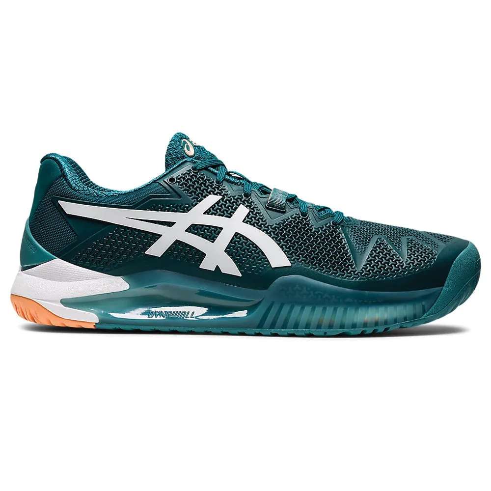 Asics Gel-Resoution 8 Tennis Shoes (Mens) - Velvet Pine/White