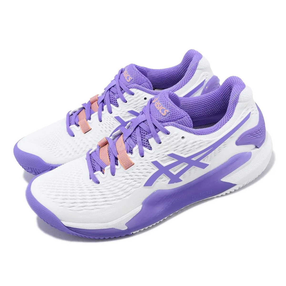 Asics Womens Gel Resolution 9 -White/Amethyst (1042A208-101)