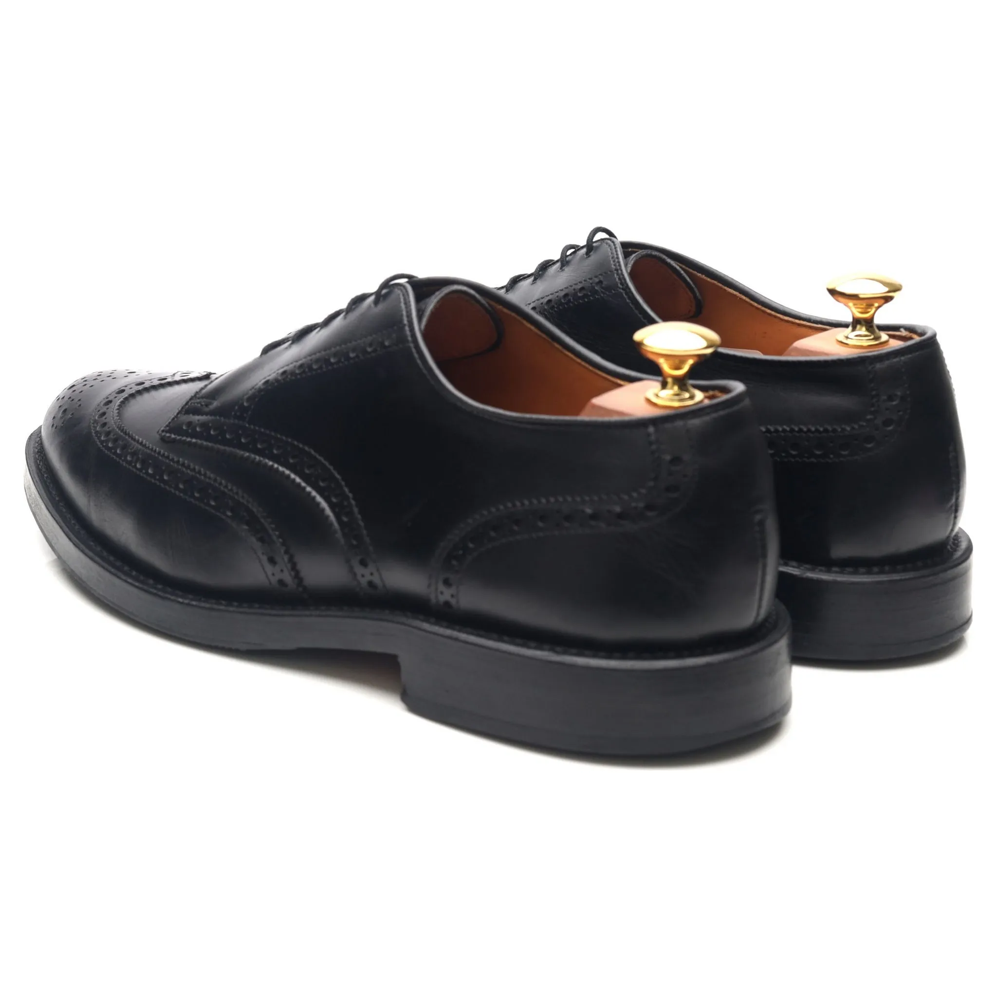 'Auburn' Black Leather Derby Brogues UK 9 US 9.5 E