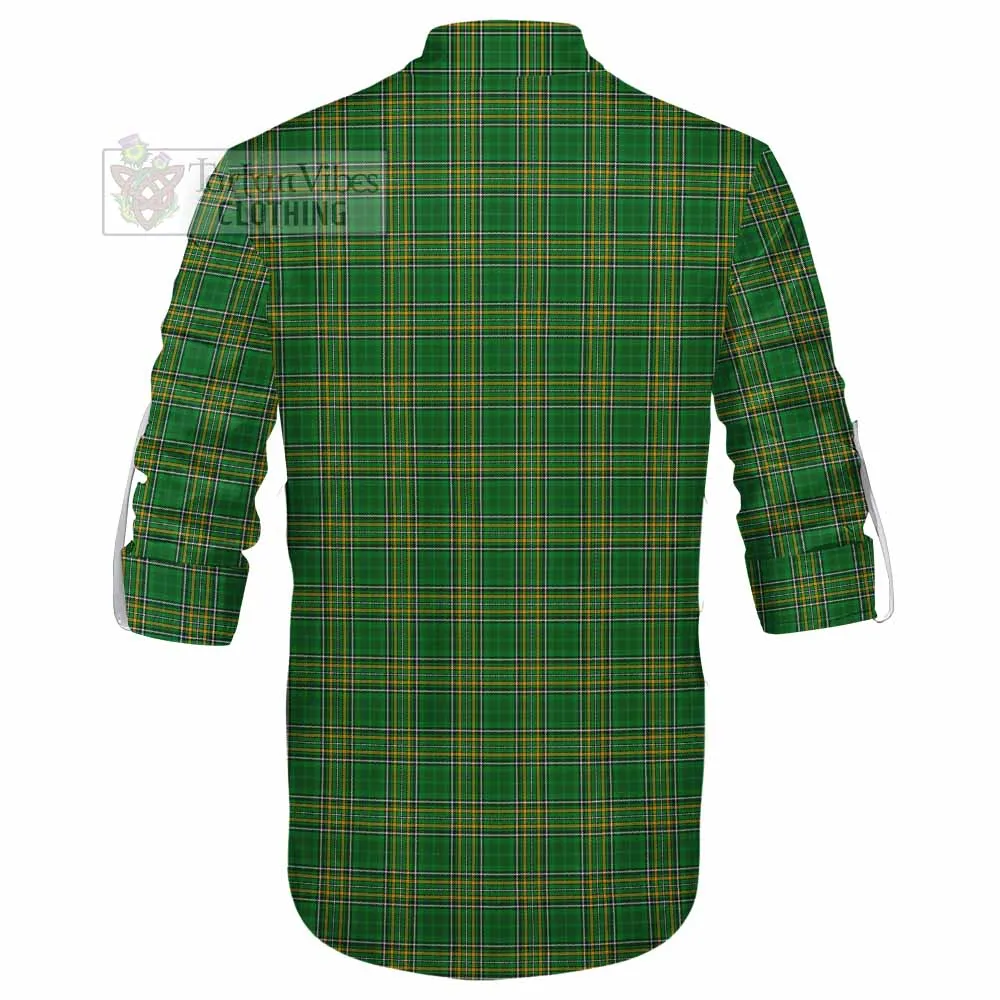 Barran Irish Clan Tartan Ghillie Kilt Shirt with Coat of Arms