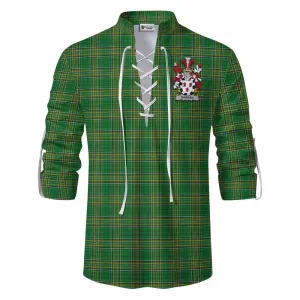 Barran Irish Clan Tartan Ghillie Kilt Shirt with Coat of Arms