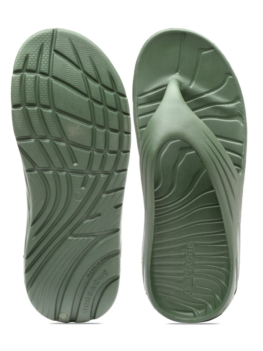 Bersache Extra Soft Classic Casual with  Regular wear with Ultra Soft & Flexibility Technology Flip Flop for Men's & Boy's (6099-Green)