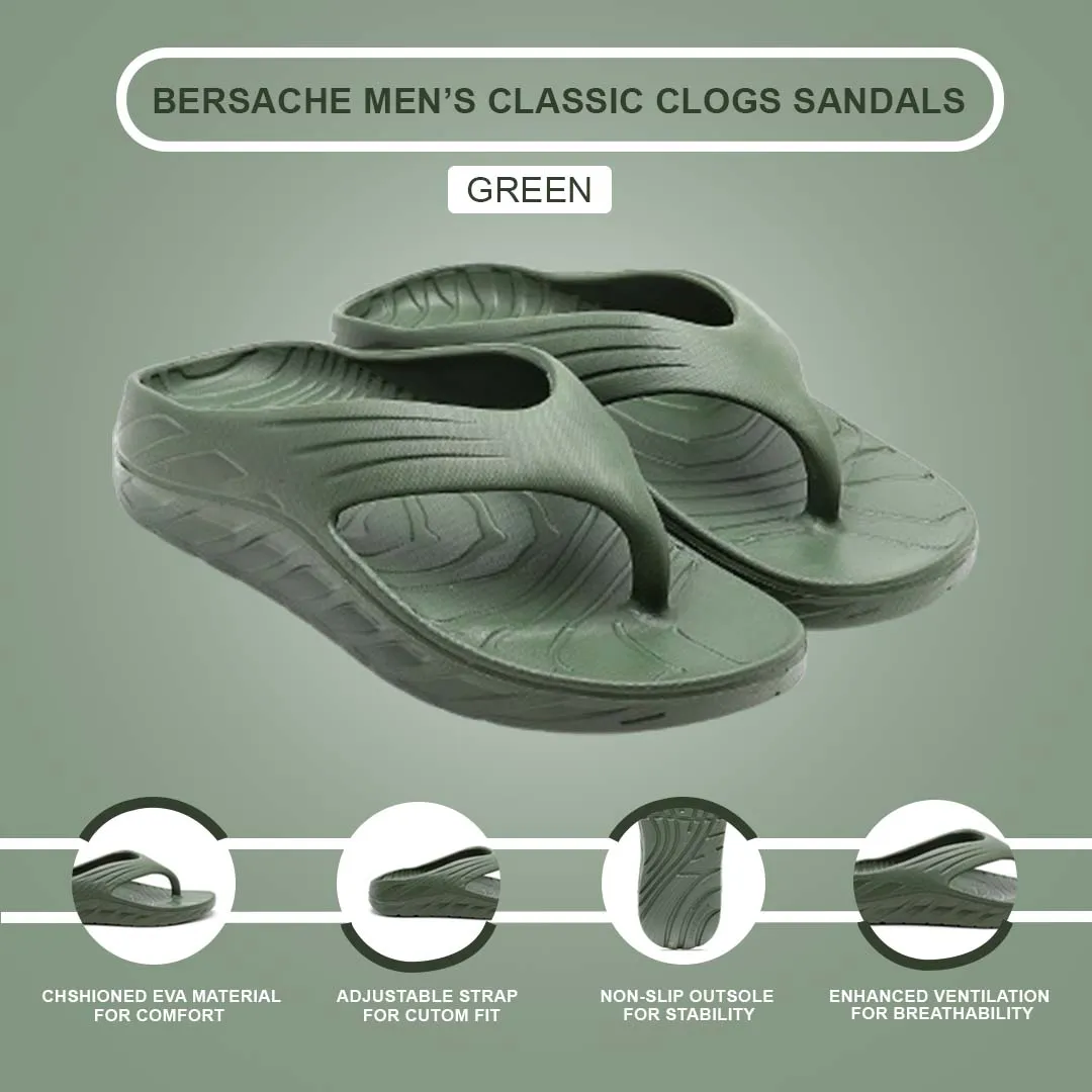 Bersache Extra Soft Classic Casual with  Regular wear with Ultra Soft & Flexibility Technology Flip Flop for Men's & Boy's (6099-Green)