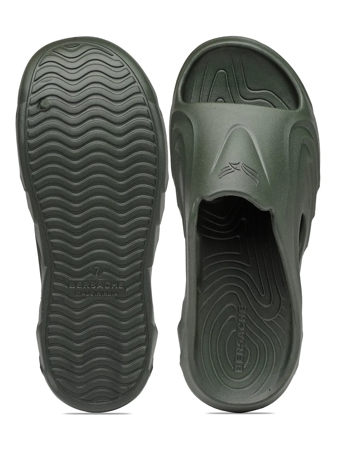 Bersache Extra Soft Classic Casual with  Regular wear with Ultra Soft & Flexibility Technology Flip Flop for Men's & Boy's (6116-Green)