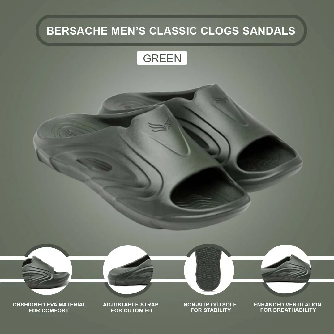 Bersache Extra Soft Classic Casual with  Regular wear with Ultra Soft & Flexibility Technology Flip Flop for Men's & Boy's (6116-Green)