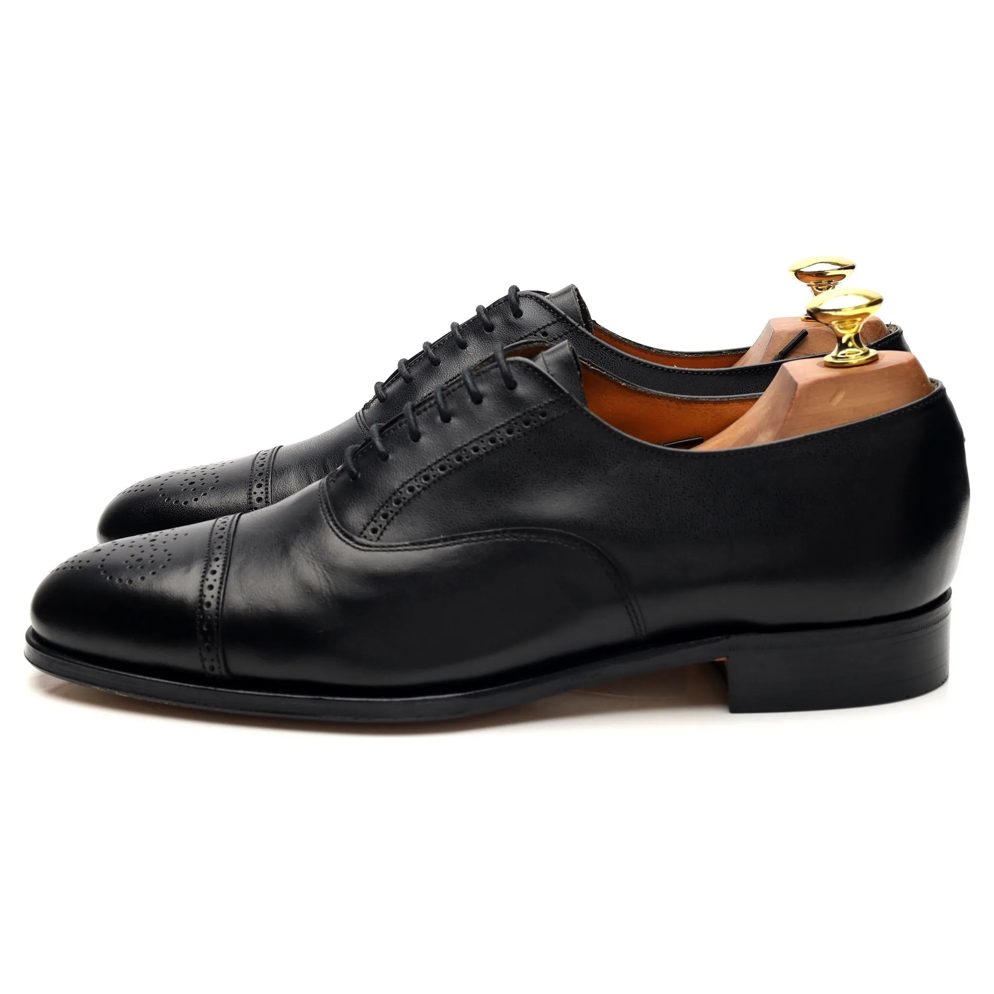 Black Leather Oxford Brogue UK 8 EF