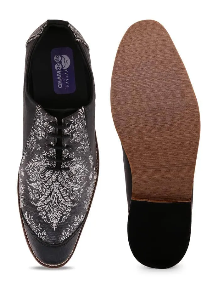 Black Royal Mughal Art Print Brogues