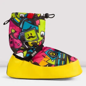 Bloch Children's Sticker Bomb Printed High Warm Up Booties