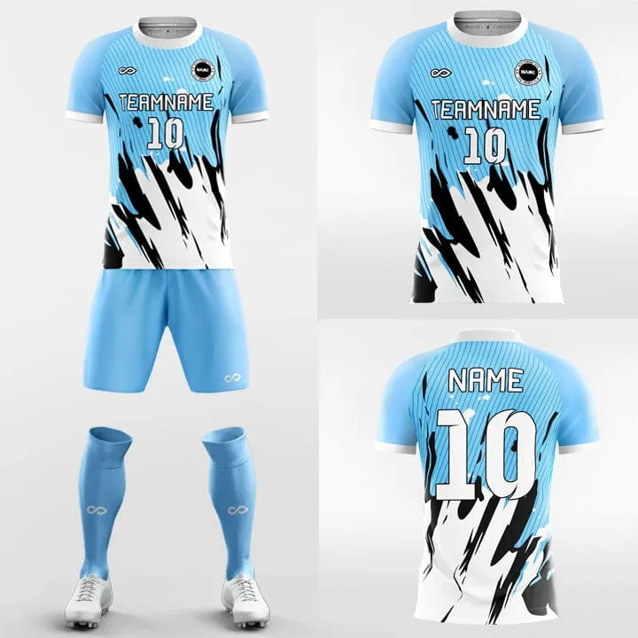 Blue Block-Custom Soccer Jerseys Kit Sublimated Design