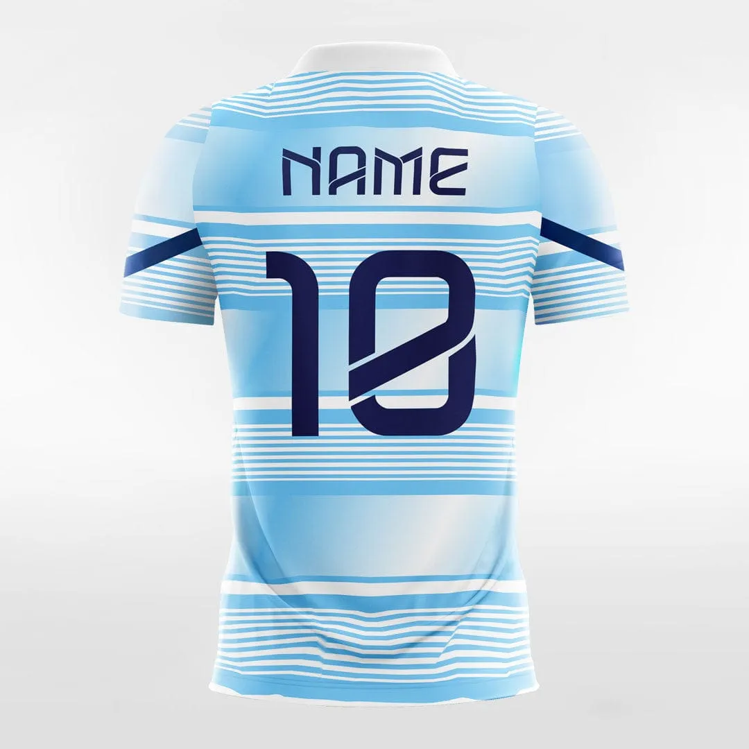 Blue Stripe - Women Custom Soccer Jerseys Design Gradient