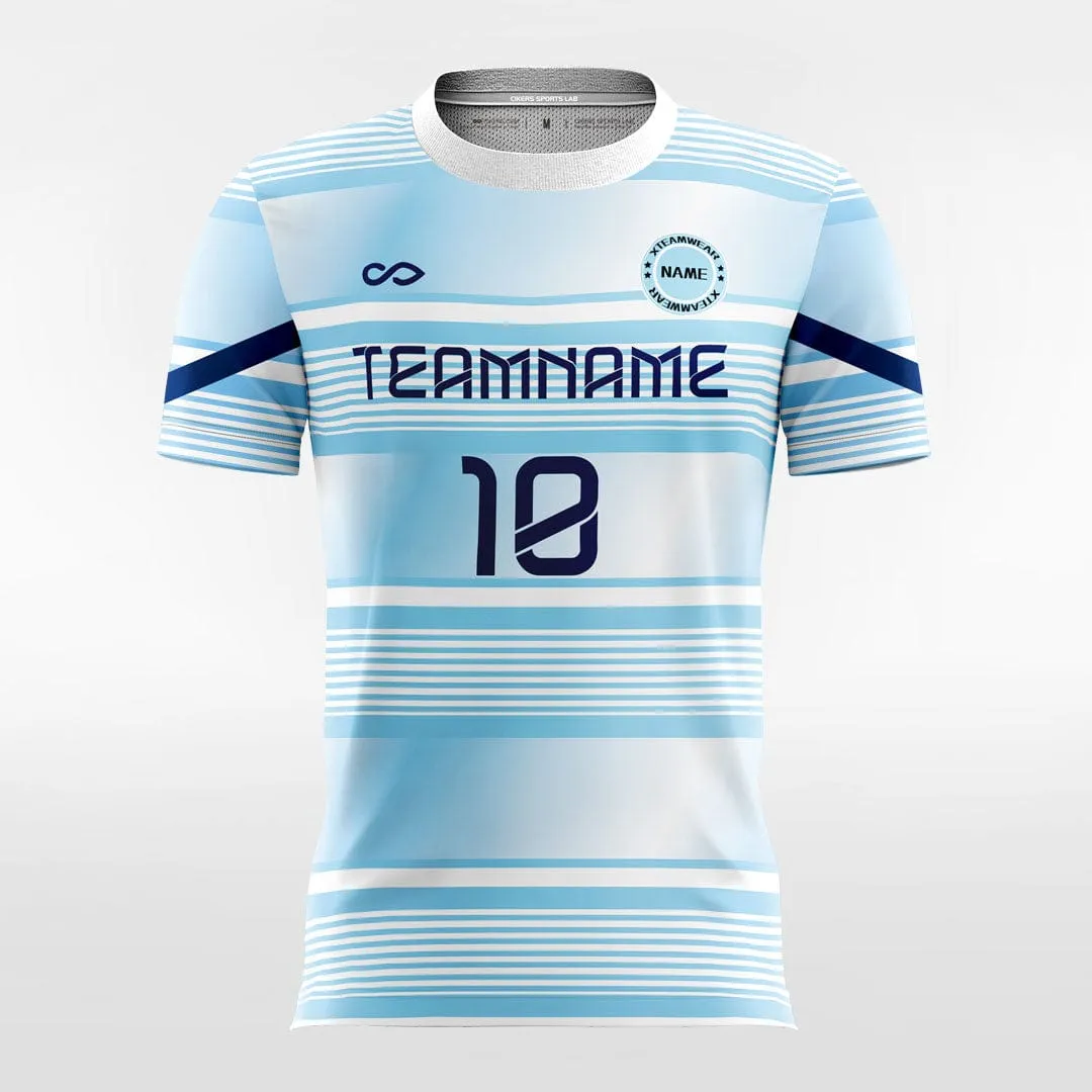 Blue Stripe - Women Custom Soccer Jerseys Design Gradient