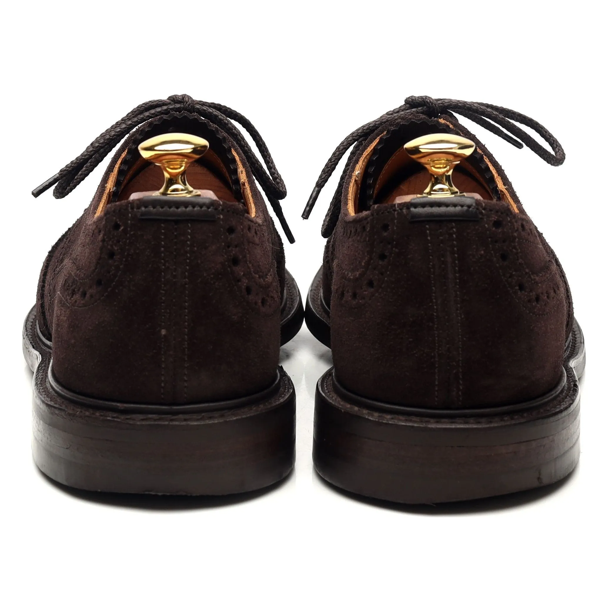 'Bourton' Dark Brown Suede Derby Brogues UK 8.5