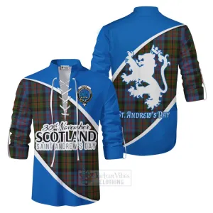 Bowie Family Crest Tartan Ghillie Kilt Shirt Celebrate Saint Andrew's Day in Style