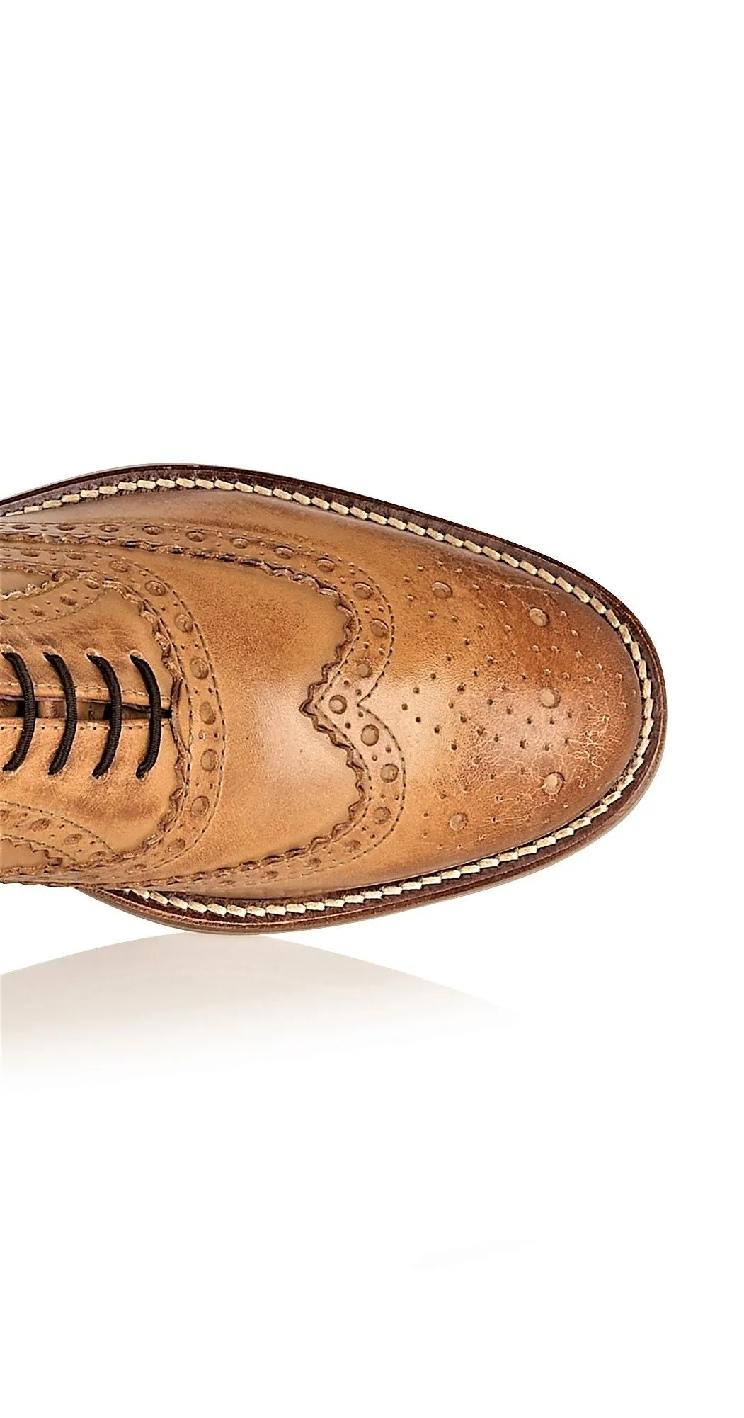 Boys Tan Leather Lace Up Brogue Shoes :- Mens And Boys Shoes