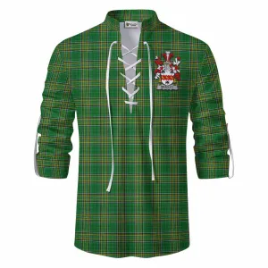 Bradley Irish Clan Tartan Ghillie Kilt Shirt with Coat of Arms