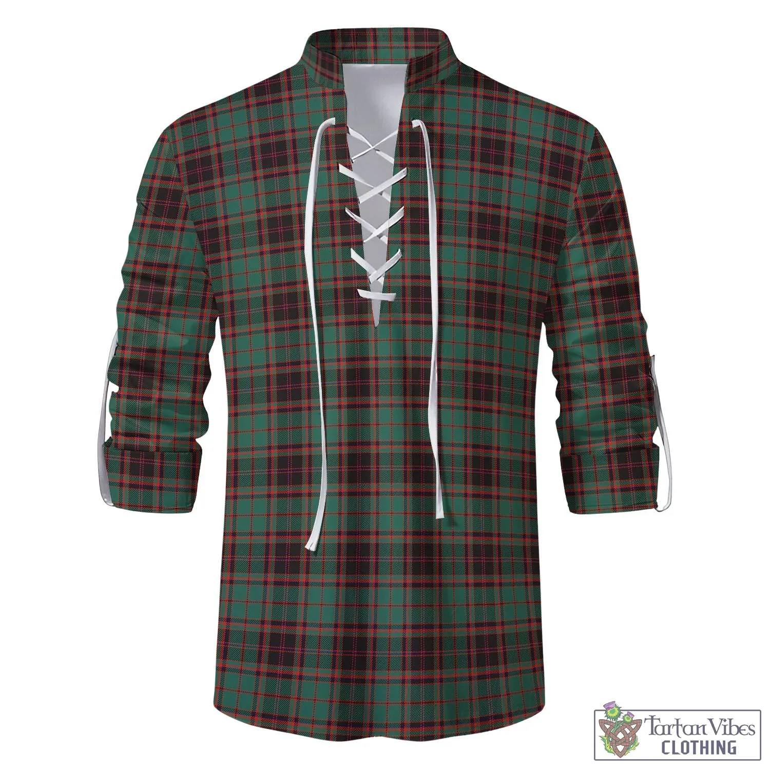 Buchan Ancient Tartan Men's Scottish Traditional Jacobite Ghillie Kilt Shirt