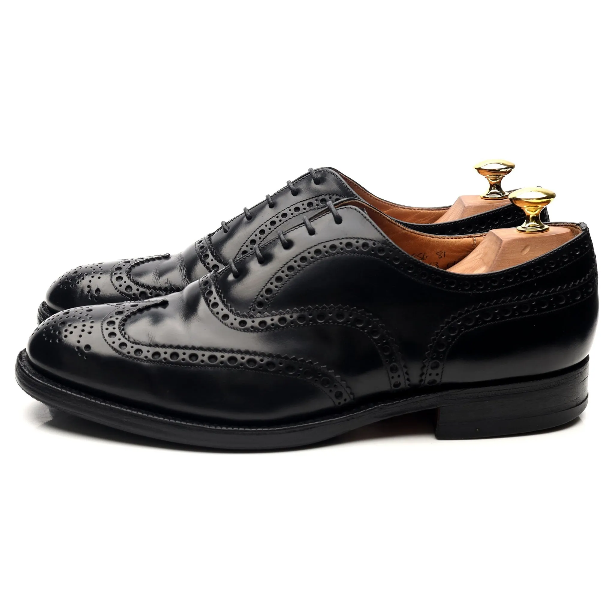 'Burwood' Black Leather Oxford UK 8.5 G