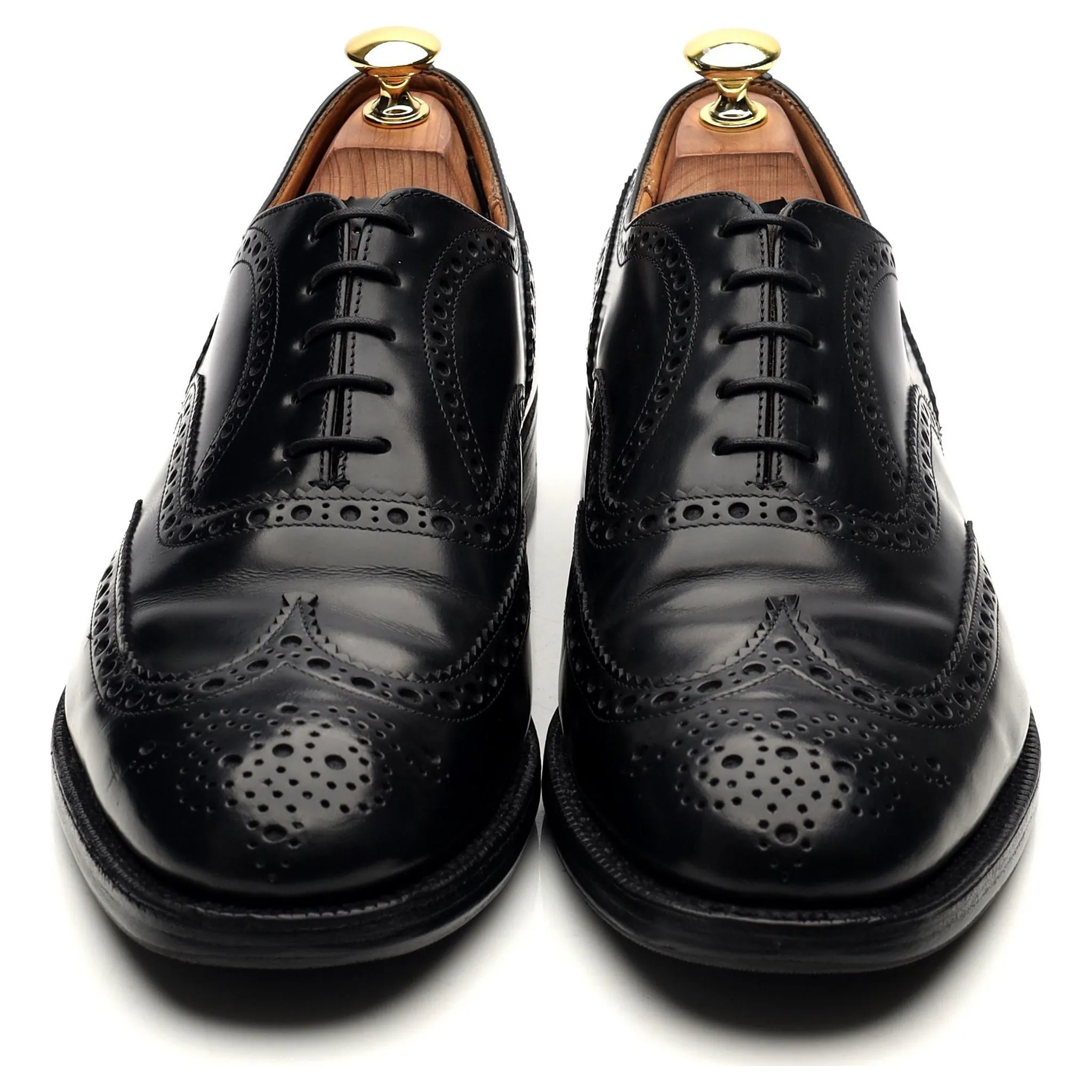 'Burwood' Black Leather Oxford UK 8.5 G