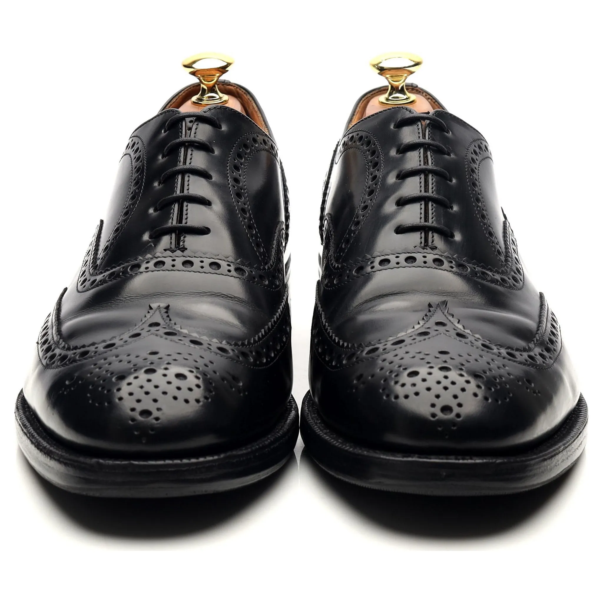 'Burwood' Black Leather Oxford UK 8.5 G