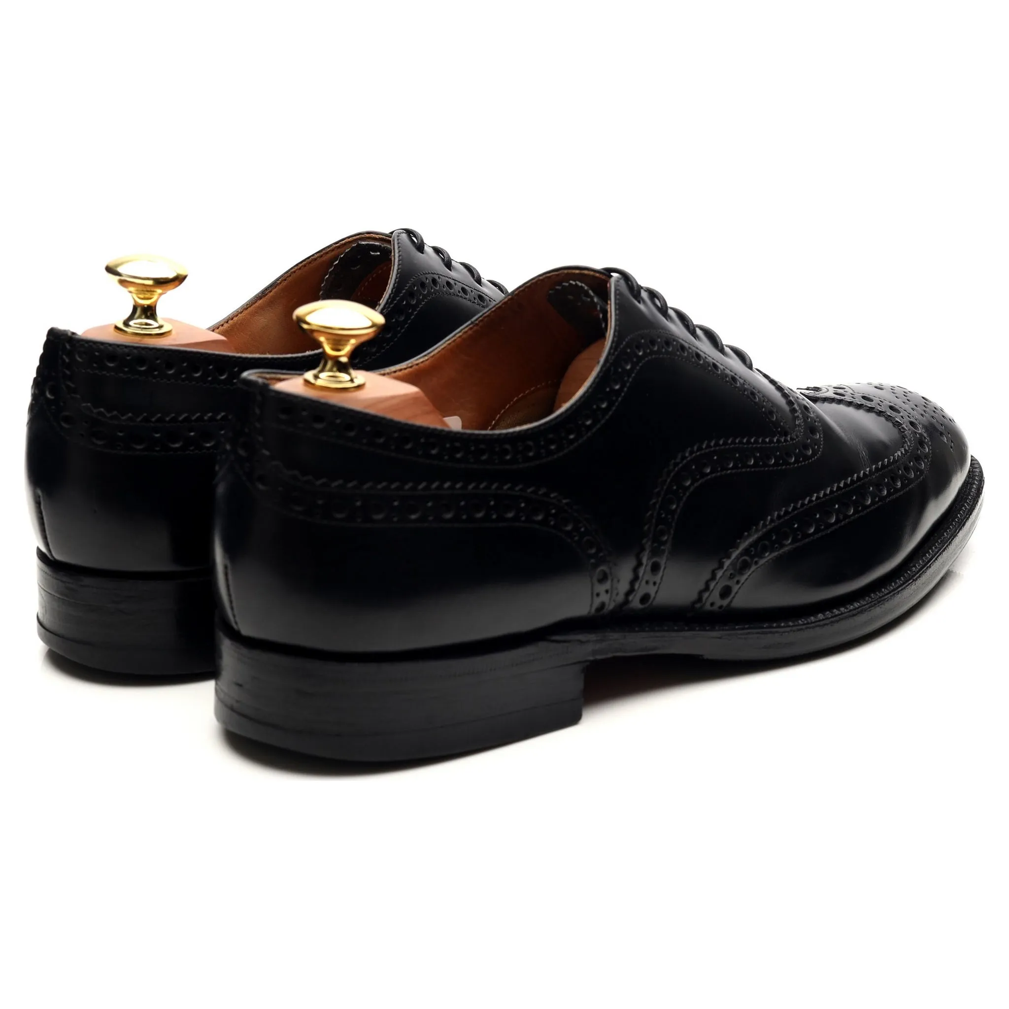 'Burwood' Black Leather Oxford UK 8.5 G