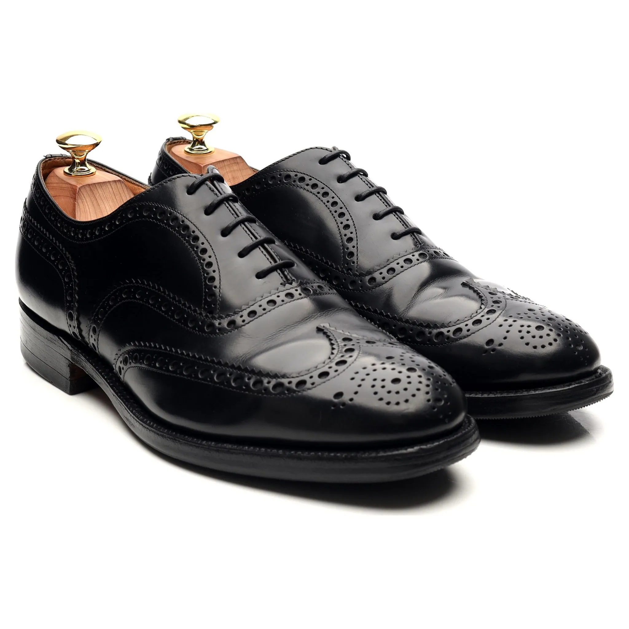 'Burwood' Black Leather Oxford UK 8.5 G